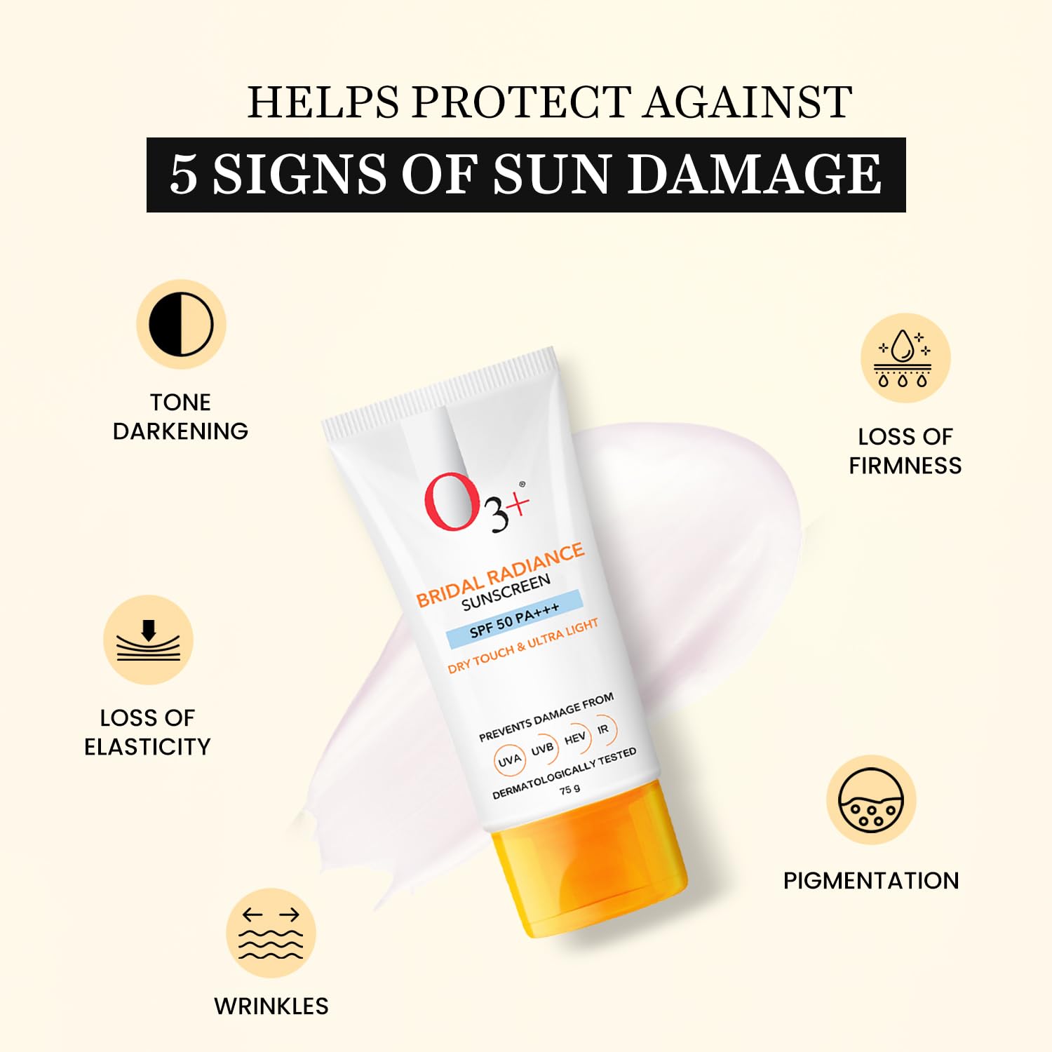 O3+ Professional Bridal Radiance Sunscreen SPF 50 PA +++ (75 g)