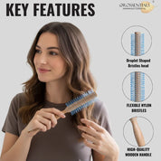 OROSSENTIALS Round Nylon Blue Hair Brush (ORO-054)