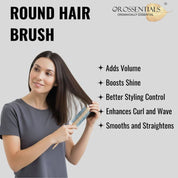 OROSSENTIALS Round Nylon Blue Hair Brush (ORO-054)