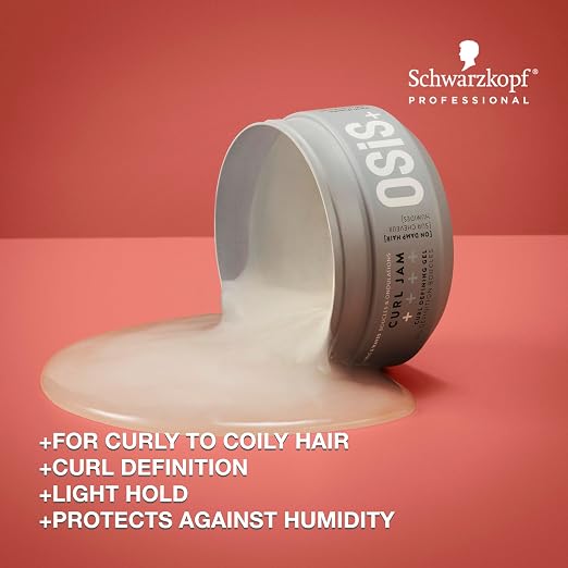 OSiS+ Schwarzkopf Professional Curl Jam-Curl Defining Gel for Hair styling|Light Hold|For natural shine and Soft Bouncy Curls|Protection against Humdity|Provides intense Moisture|Vegan|Glycerin|300 ml