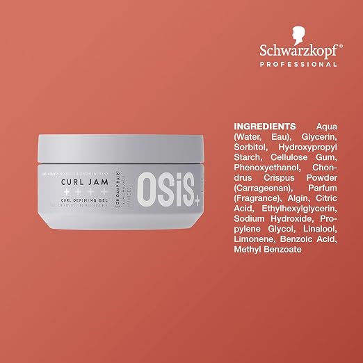 OSiS+ Schwarzkopf Professional Curl Jam-Curl Defining Gel for Hair styling|Light Hold|For natural shine and Soft Bouncy Curls|Protection against Humdity|Provides intense Moisture|Vegan|Glycerin|300 ml