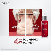 Olay Face Serum | Clear and Even Skin | Fights Dullness and Provides Radiant Glow| Normal, Oily, Dry, Combination Skin | Paraben and Sulphate Free (30ml, Collagen Peptide 24)