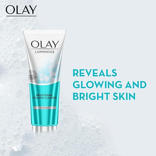 Olay Luminous Brightening Foaming Cleanser | Face Wash | Clear and Even Skin | With Glycerin | Normal, Oily, Dry, Combination Skin | 100g