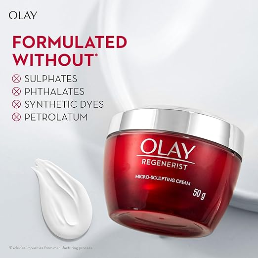Olay Regenerist Micosculpting Day Cream | Hydrated, Plump, Bouncy Skin | With Hyaluronic Acid, Niacinamide and Peptides | Normal, Oily, Dry, Combination Skin | 50g