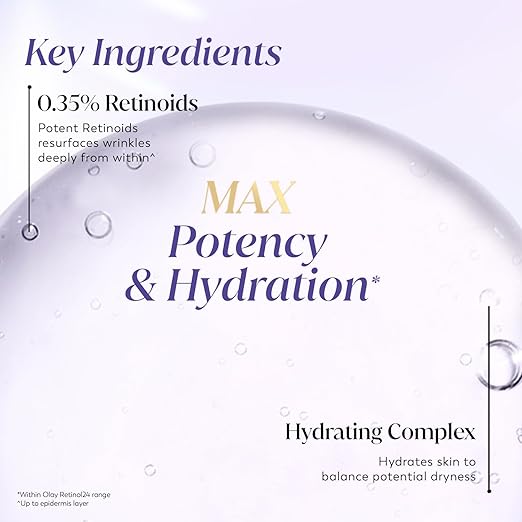 Olay Retinol24 Max Night Cream l Visibly Reduces Fine Lines in 7 Nights | Max Repair, Max Hydration l No Redness or Irritation | Fragrance Free l Normal, Oily, Dry and Combination Skin l 50g