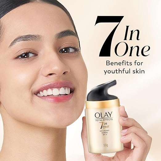 Olay Total Effects Day Cream |with Vitamin B5, Niacinamide, Green Tea, SPF 15