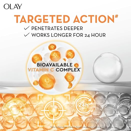 Olay Vitamin C Face Cream with Niacinamide l Even Glow & Smooth Texture l Normal, Oily, Dry & Combination Skin l Parabens & Sulphate-free l 50g