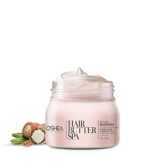Oshea Herbals Hair Butter Spa Cream for Women & Men | Deep Moisturizing with Silky Smooth Texture, Repairs Dull & Damaged Hair | Enriched with Cherry, Basil & Neem Extract