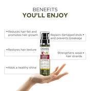 Oshea Herbals Natural Hair Growth Serum | Strengthens Hair, Prevent Hair Fall & Promotes Hair Growth with Healthy Scalp | Enriched with Onion Bulb & Ginger Extract - 110ml