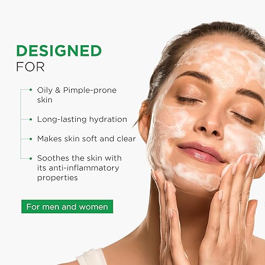 Oshea Herbals Neempure Anti Acne & Pimple Facewash for Women & Men | Controls Sebum with Deep Cleansing | Reduces Pimples & Blemish Free Clear Skin | Enriched with Neem Extract & Cinnamon Oil - 50g