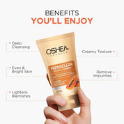 Oshea Herbals Papayaclean Anti Blemishes Face Wash for Women & Men | Removes Impurities & Lightens Blemishes | Boost Hydration & Brightens Skin | Enriched with Vitamin E & Papaya | All Skin Types