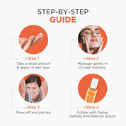 Oshea Herbals Papayaclean Anti Blemishes Face Wash for Women & Men | Removes Impurities & Lightens Blemishes | Boost Hydration & Brightens Skin | Enriched with Vitamin E & Papaya | All Skin Types