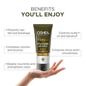 Oshea Herbals Phytogain 9 in 1 Hair Shampoo for Men & Women | Prevents Hair Fall, Breakage & Increases Volume with Bounce | Enriched with Panax Ginseng Extract & Rice Amino Acid - 200ml