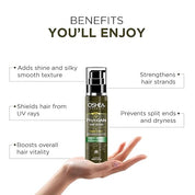 Oshea Herbals Phytogain Natural Non Sticky Hair Serum | For Instant Smooth, Shine, Tangle & Frizz Free Nourishing Hair Serum - 110 ml