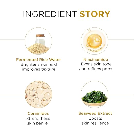 Oshea Herbals Rice Water Brightening Toner for Women & Men | Deeply Hydrates & Brightens Skin Tone | Reduces Dull & Uneven Skin Tone | Enriched with Niacinamides & Ceramides | All Skin Types 120ml