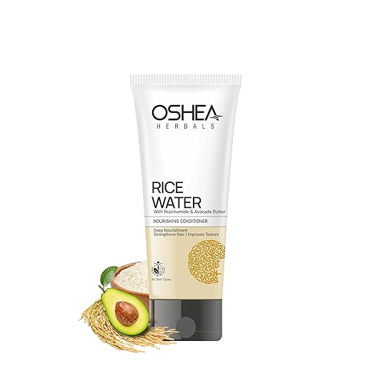 Oshea Herbals Rice Water Hair Conditioner for Women & Men | Deep Nourishment with Strength & Improved Hair Texture | Enriched with Niacinamide, Avocado Butter & Oat Meal Extract 100ml