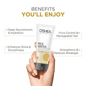 Oshea Herbals Rice Water Hair Conditioner for Women & Men | Deep Nourishment with Strength & Improved Hair Texture | Enriched with Niacinamide, Avocado Butter & Oat Meal Extract 100ml