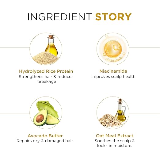 Oshea Herbals Rice Water Hair Conditioner for Women & Men | Deep Nourishment with Strength & Improved Hair Texture | Enriched with Niacinamide, Avocado Butter & Oat Meal Extract 100ml