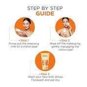 Oshea Herbals Turmericlean Cleansing Milk for Normal to Dry Skin | Deep Cleansing & Hydration | Enriched with Turmeric & Liquorice Extracts | Paraben & Silicone-Free –