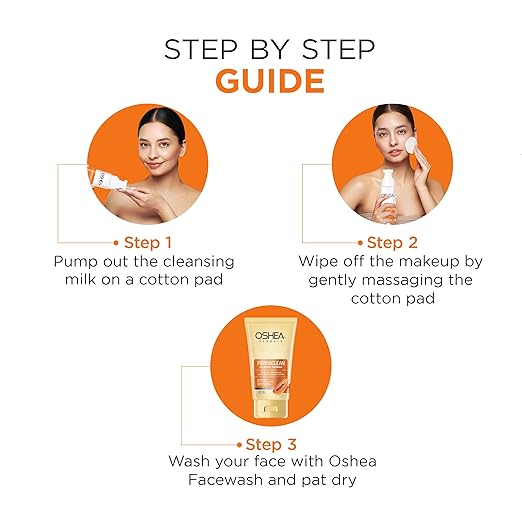 Oshea Herbals Turmericlean Cleansing Milk for Normal to Dry Skin | Deep Cleansing & Hydration | Enriched with Turmeric & Liquorice Extracts | Paraben & Silicone-Free –