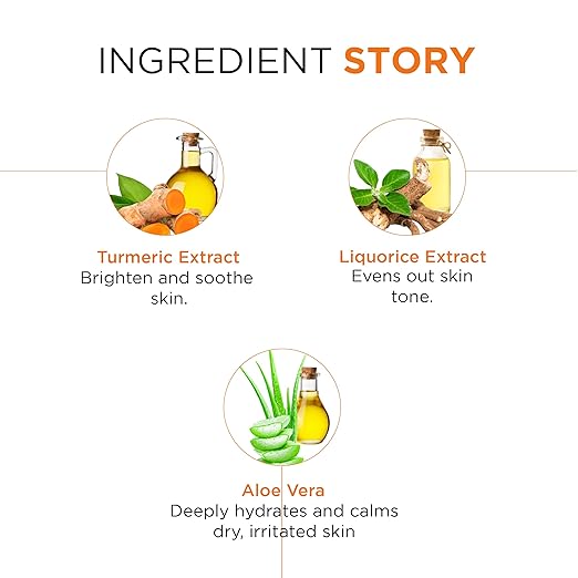 Oshea Herbals Turmericlean Cleansing Milk for Normal to Dry Skin | Deep Cleansing & Hydration | Enriched with Turmeric & Liquorice Extracts | Paraben & Silicone-Free –