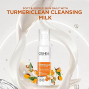 Oshea Herbals Turmericlean Cleansing Milk for Normal to Dry Skin | Deep Cleansing & Hydration | Enriched with Turmeric & Liquorice Extracts | Paraben & Silicone-Free –