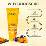 Oshea Herbals Ubtan Glowing & Tan Removal Face Wash for All Skin Types | Removes Tan & Impurities with Deep Cleansing | Enriched with Turmeric & Saffron Extracts 100g