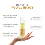 Oshea Herbals Vitamin C Brightening & Hydrating Skin Toner for All Skin Types | Purifies, Refreshes & Balances pH for Radiant Skin | Enriched with Lemon Peel Extract & Vitamin C - 120ml