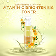 Oshea Herbals Vitamin C Brightening & Hydrating Skin Toner for All Skin Types | Purifies, Refreshes & Balances pH for Radiant Skin | Enriched with Lemon Peel Extract & Vitamin C - 120ml