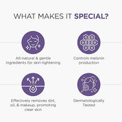 Oshea Herbals Glopure Lightening Gel Facewash For All Skin Types | Lightens & Hydrates Skin with Deep Cleaning | Enriched with Mulberry & Liqurice Extracts