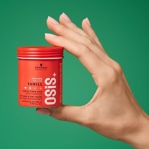Schwarzkopf Professional Osis+ Thrill Elastic Clay Hair Styling Fibre Gum I Enhances Defination And Shine I Easy To Apply And Wash I Vegan | Tames Frizz And Fly Aways | 100 Ml.
