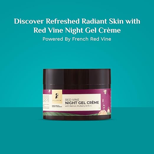 Pilgrim French Red Vine Anti Aging Night Cream for women with Retinol, Mulberry & Vitamin C For Glowing Skin & Skin Repair