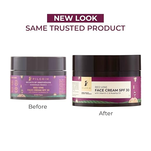 Pilgrim French Red Vine Face Cream with SPF 30 Sunscreen