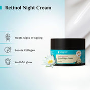 PILGRIM Korean Retinol Anti Aging Night Cream with Hyaluronic Acid & Vitamin C |Discover young, wrinkle-free & radiant skin| Anti aging cream for oily & dry skin| For Men & Women|Korean Skin Care|50gm