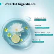PILGRIM Korean Retinol Anti Aging Night Cream with Hyaluronic Acid & Vitamin C |Discover young, wrinkle-free & radiant skin| Anti aging cream for oily & dry skin| For Men & Women|Korean Skin Care|50gm