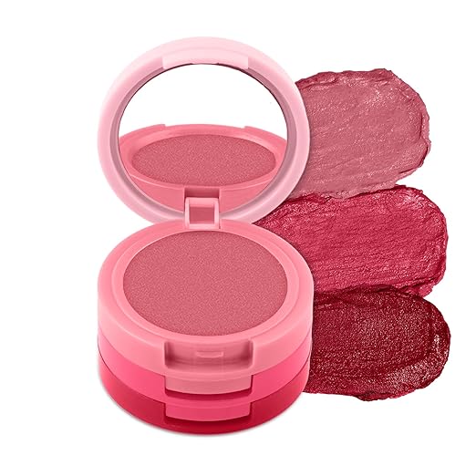 RENEE Glam Stack Creme Lip & Cheek Tint - Nude 4.5gm - 3 Shades in 1, Rich Creamy Natural Seamless Finish, Smooth & Blendable Formula- Travel Friendly, Quick & Easy to Use