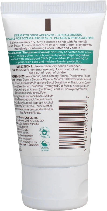Palmer's Cocoa Butter Hand Cream For Intensive Relief, Free Of Paraben & Fragrance