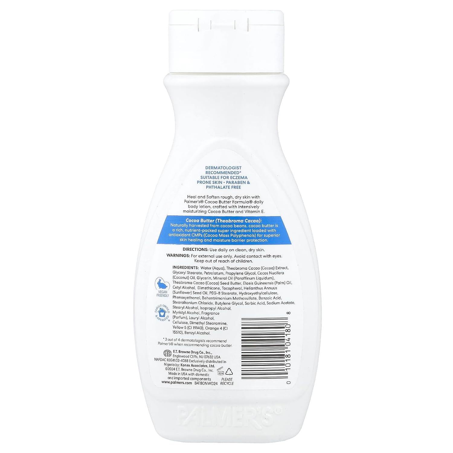 Palmer's Cocoa Butter Body Lotion, Daily Therapy For Dry Skin, Hand & Body Moisturizer