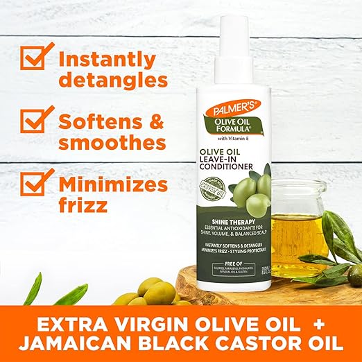 Palmer’s Olive Oil Leave-in Conditioner Spray for Minimized Frizz, Balanced Scalp, Shine