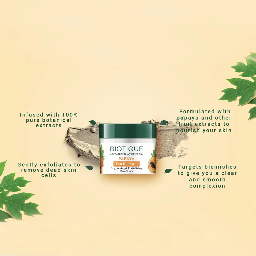 Biotique Papaya Tan Removal Brightening & Revitalizing Face Scrub