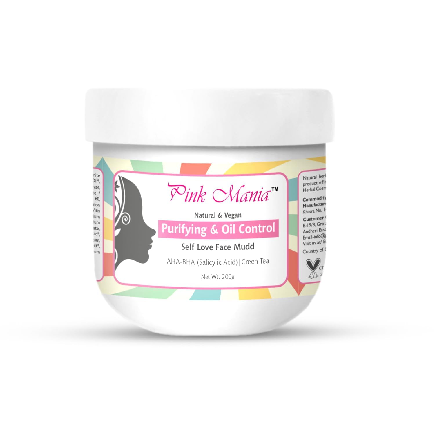 Passion Indulge Pink Mania Purifying & Oil Control AHA BHA Face Mudd 200g