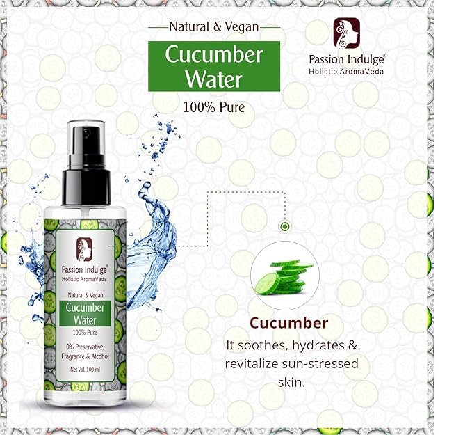 Passion Indulge Cucumber Water Skin Toner Makeup Remover 100ml