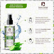 Passion Indulge Cucumber Water Skin Toner Makeup Remover 100ml