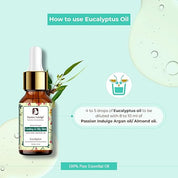 Passion Indulge Eucalyptus Essential Oil for Skin Eruptions, Acne, Oily Skin and Hair Dandruff - 10ml