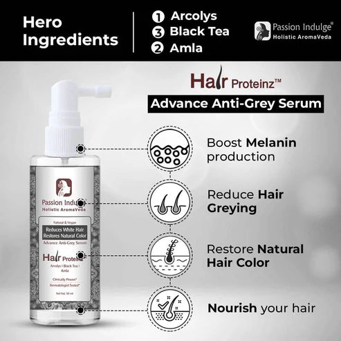 Passion Indulge Hair Proteinz Serum With Anti Greying Arcolys (50ml)