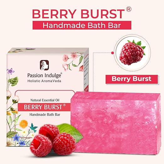 Passion Indulge Handmade Soap Natural Berry Burst Bath Bar