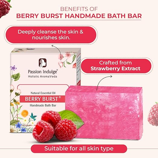 Passion Indulge Handmade Soap Natural Berry Burst Bath Bar