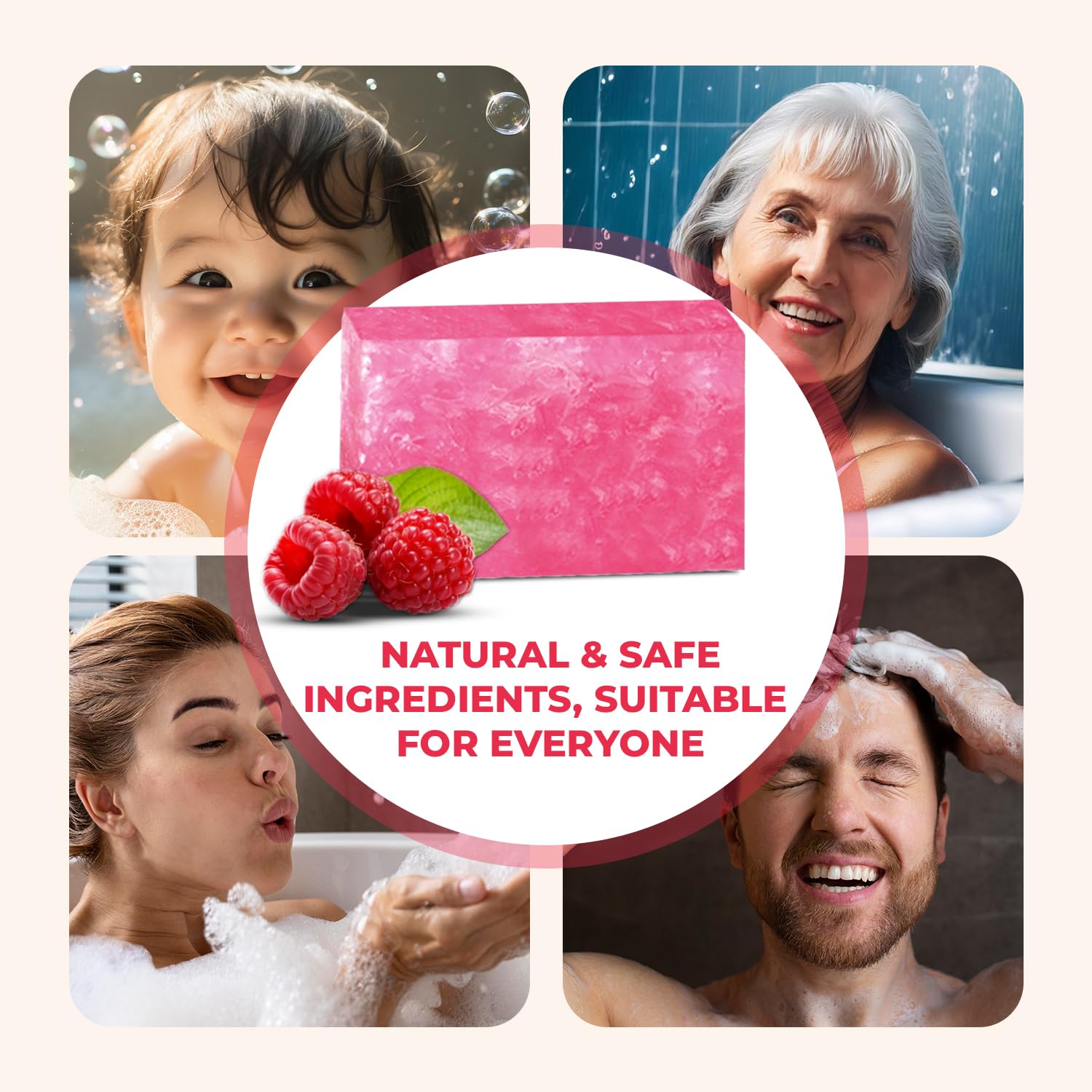 Passion Indulge Handmade Soap Natural Berry Burst Bath Bar