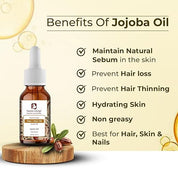 Passion Indulge Jojoba Carrier Oil for Skin, Hair and Face - 10ml