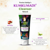 Passion Indulge Kumkumadi Cleanser For Face with Saffron, Vetiver & 16 Ayurvedic Herbs